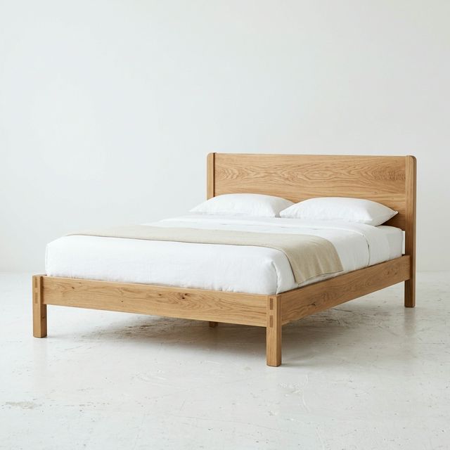 Minimalist Oak Bed